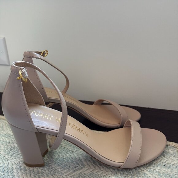 Stuart Weitzman Leather Block Heel (Size 9) - Picture 3 of 5